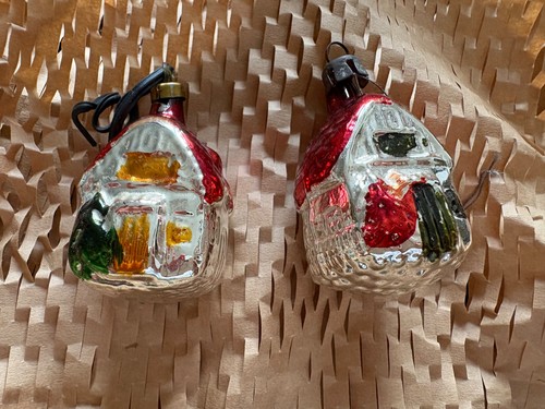 Pair vintage mercury glass - of,
