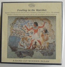 Optimago Hand Cut Wooden jigsaw 150pcs Fowling in the Marshes Egyptian Painting
