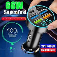 4 USB 2 PD 66W Car Phone