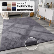 Large Rabbit Fur Rug Soft