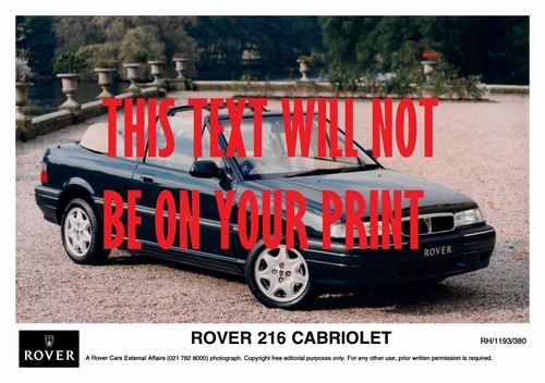 Rover 216 cabriolet - 216, poster