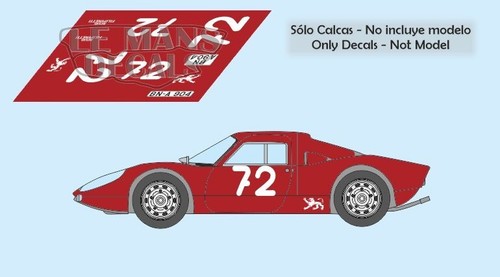 Decals porsche 904 targa - porsche,