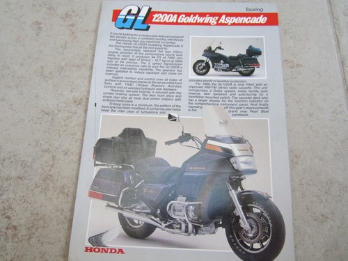 Honda sales sheet gl1200a - honda,