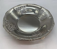Vintage 18:10 Stainless Steel Alfra Alessi Pierced Fruit Bowl Italy 28cm D