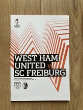West Ham v Freiburg Europa League 14/12/23 Programme  &Teamsheet SEE DESCRIPTION