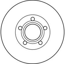 2x Brake disc Vented DF4238