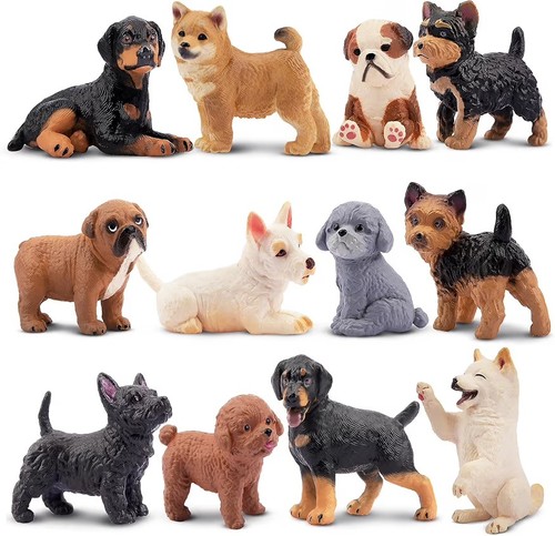 Eyscota 12pcs dog figurines - 12pcs,