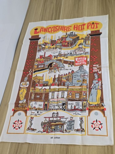 Vintage cotton tea towel - cotton,