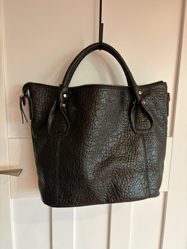 Ladies black faux leather - ladies, tote
