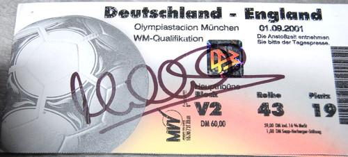 Michael owen signed ticket - michael,