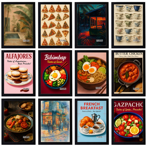 Vintage food bars - vintage, poster