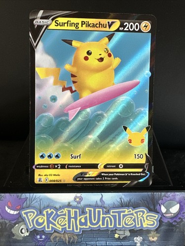 Pokemon card surfing - surfing, pikachu