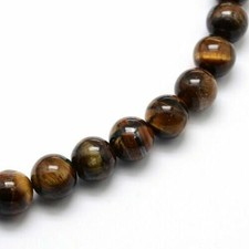 Tiger Eye Gemstone Beads Natural Brown Round 4mm 6mm 8mm Diameter