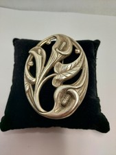 Vintage Sterling Silver Calla Lily Brooch, Danecraft.