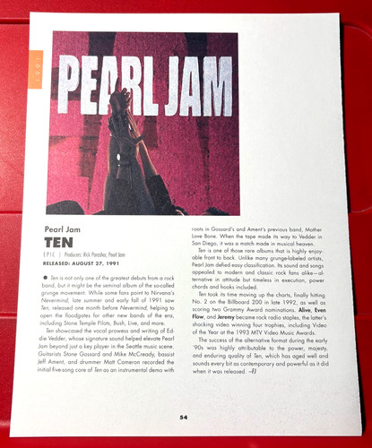 Pearl jam ten album - pearl,