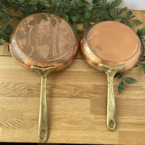 Set vintage copper lined - set, of
