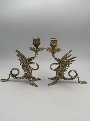 Pair brass gryphon - brass,