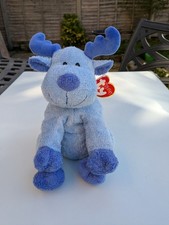 TY Pluffies 2006 Bloose (Moose) - Blue Soft Toy