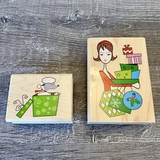 Delta Rubber Stampede Craft Wooden Stamps Dog Presents Gifts Christmas Seasonal