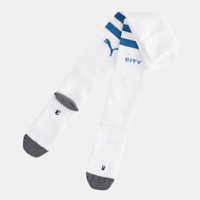 MANCHESTER CITY FOOTBALL SOCKS HOME PUMA 6-8 UK  39-42 EU 7-9 US WHITE/ BLUE