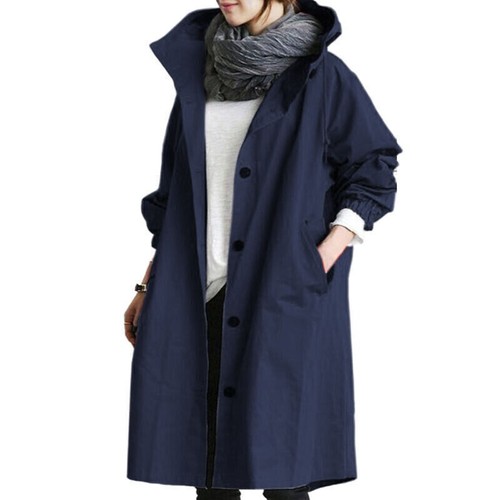 Womens oversize hooded trench - womens,