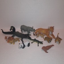 Plastic Wild Animals AAA ELC Bundle 12 Toys Figures Joblot Lions, Tigers, Crocs