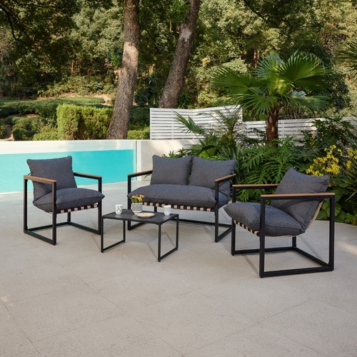 Seater garden black lounge - seater,