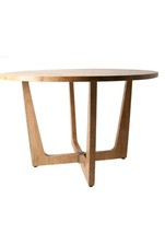 Cross Round Dining Table 4 Seater Mango Wood 120x120x77 cm