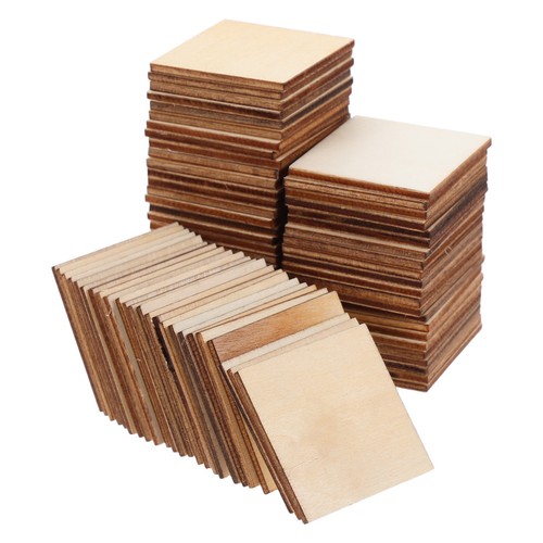 Pcs square wood slices - wood,