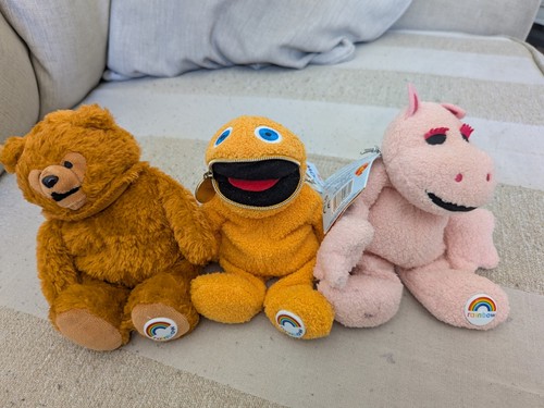 Rainbow 3pc plush - plush, toy