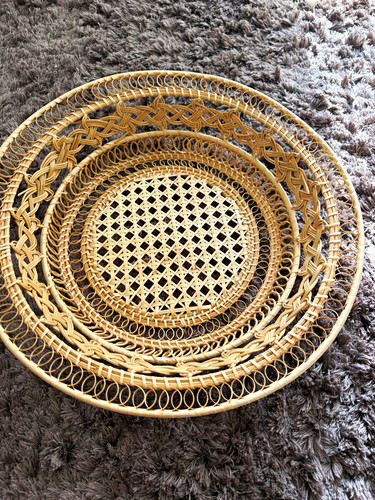Vintage round wicker - vintage,