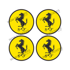 Ferrari Round Stickers laptop