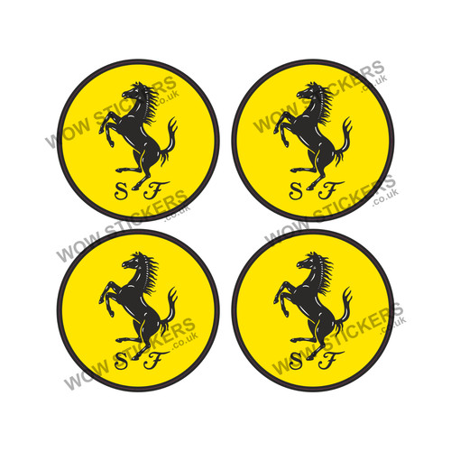 Ferrari round stickers - stickers, laptop