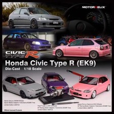 MOTORHELIX 1:18 Honda Civic TypeR EK9 Limited Edition Simulation Alloy Car Model