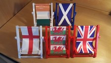 Novelty deckchair mobile phone holder various flag designs - new larger size