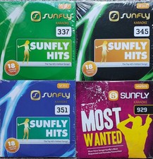 sunfly karaoke cdg discs opened but never used SF337 / SF345 / SF351 & MW929