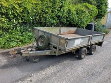 Ifor Williams LT105 Twin-Axle Flatbed Trailer, 3M x 1.65m Dropsides 2000kg