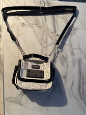 Lipsy Cream & Black Handbag In