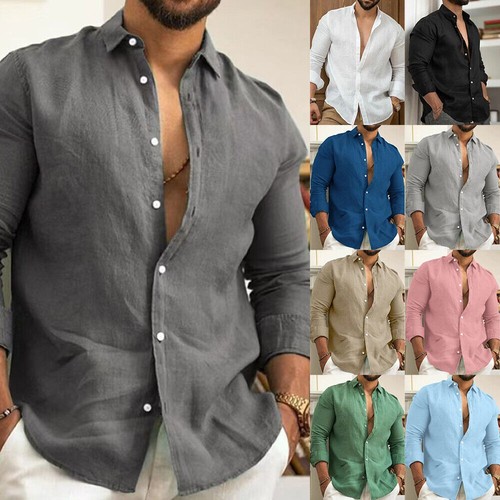 Mens solid cotton - cotton, shirts