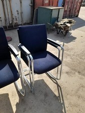 Blue cantilever chairs - 4, x