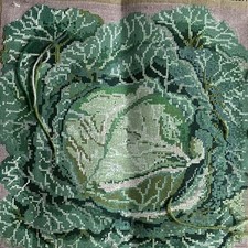 1989 Kaffe Fassett Ehrman Cabbage Tapestry Canvas Part Worked