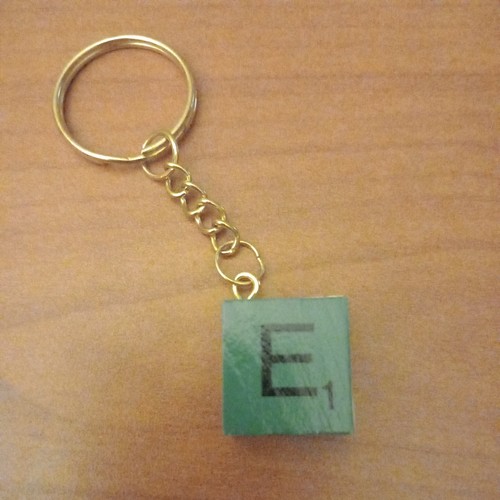 Scrabble style letter - letter, keyring