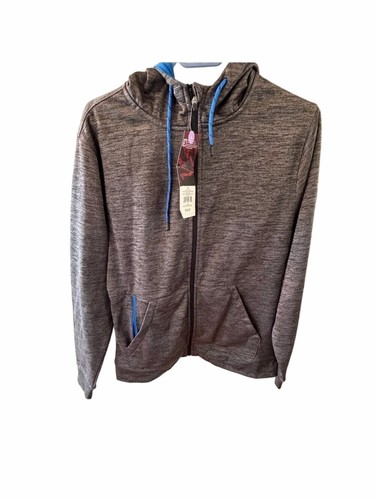 Gray heather zip - zip-up, hoodie