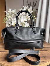 Smythson of Bond Street handbag black leather bowling bag Shoulder bag 