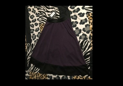 Purple black skirt knee - purple,