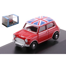 AUSTIN MINI RED/UNION JACK 1:76 Oxford Road Car Action Figure New