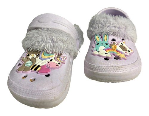 Girls lilac clog slippers - girls, uk