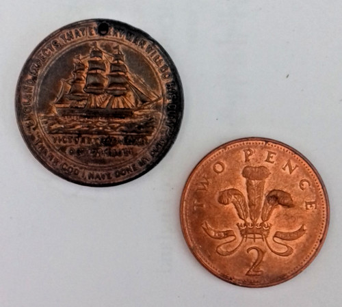 1905 trafalgar centenary token - 1905,