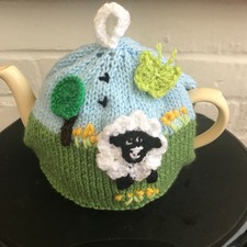 HAND KNITTED SHEEP  TEA COSY