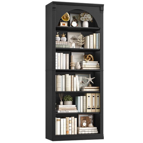 Tier bookcase with arched - 6-tier,
